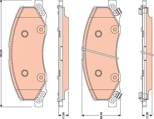 TRW GDB1781 - Тормозные колодки, дисковые, комплект autospares.lv