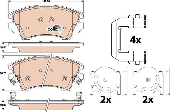 TRW GDB1783DT - Тормозные колодки, дисковые, комплект autospares.lv