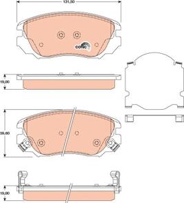 TRW GDB1782 - Тормозные колодки, дисковые, комплект autospares.lv