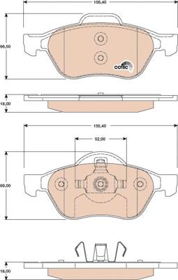 TRW GDB1787 - Тормозные колодки, дисковые, комплект autospares.lv