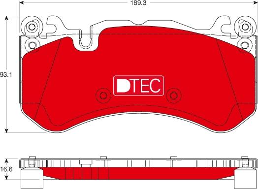 TRW GDB1734DTE - Тормозные колодки, дисковые, комплект autospares.lv