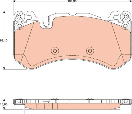 TRW GDB1734 - Тормозные колодки, дисковые, комплект autospares.lv