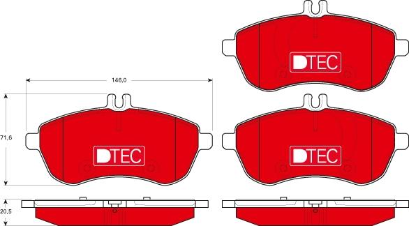 TRW GDB1736DTE - Тормозные колодки, дисковые, комплект autospares.lv