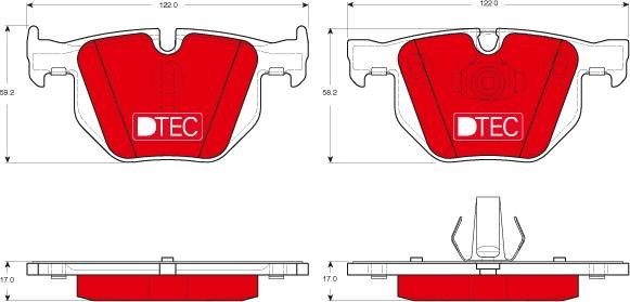 TRW GDB1730DTE - Тормозные колодки, дисковые, комплект autospares.lv