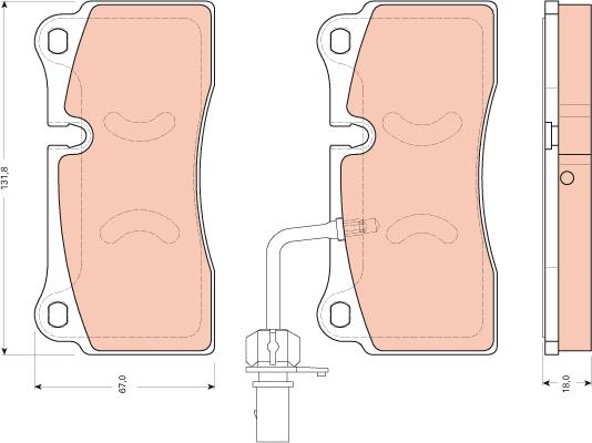 TRW GDB1731 - Тормозные колодки, дисковые, комплект autospares.lv