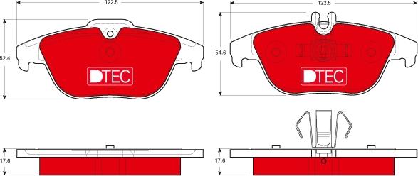 TRW GDB1738DTE - Тормозные колодки, дисковые, комплект autospares.lv