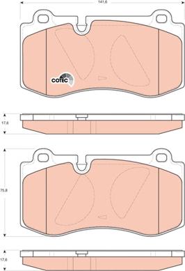 TRW GDB1733 - Тормозные колодки, дисковые, комплект autospares.lv