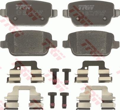 TRW GDB1732 - Тормозные колодки, дисковые, комплект autospares.lv