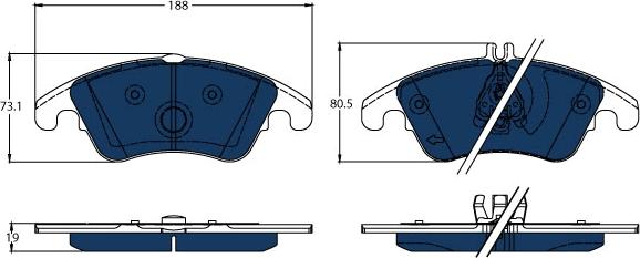 TRW GDB1737BTE - Тормозные колодки, дисковые, комплект autospares.lv