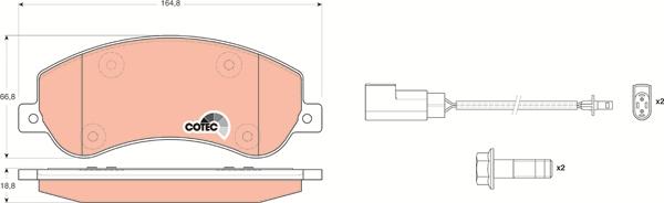 TRW GDB1724 - Тормозные колодки, дисковые, комплект autospares.lv