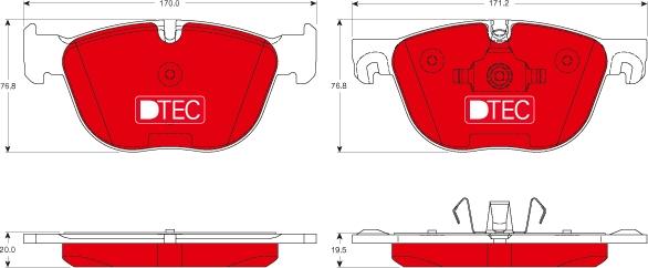 TRW GDB1726DTE - Тормозные колодки, дисковые, комплект autospares.lv