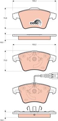 TRW GDB1721 - Тормозные колодки, дисковые, комплект autospares.lv