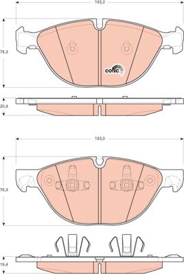 TRW GDB1728 - Тормозные колодки, дисковые, комплект autospares.lv