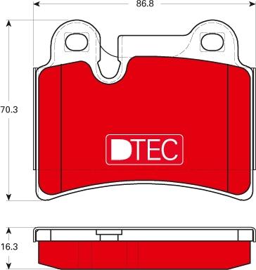 TRW GDB1722DTE - Тормозные колодки, дисковые, комплект autospares.lv