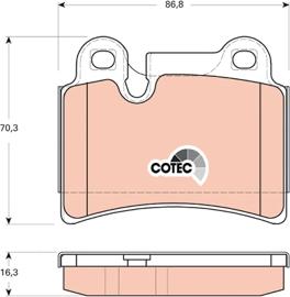 TRW GDB1722 - Тормозные колодки, дисковые, комплект autospares.lv