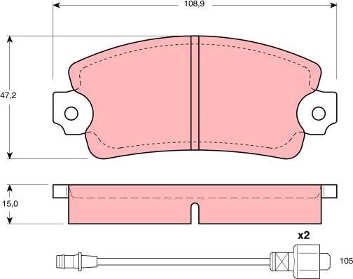 TRW GDB172 - Тормозные колодки, дисковые, комплект autospares.lv