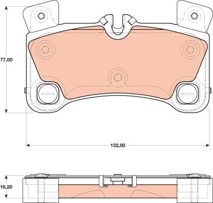 TRW GDB1775 - Тормозные колодки, дисковые, комплект autospares.lv