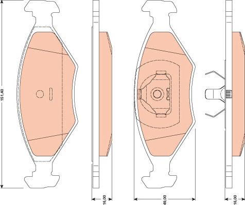 TRW GDB1776 - Тормозные колодки, дисковые, комплект autospares.lv