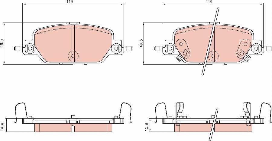 TRW GDB8991AT - Тормозные колодки, дисковые, комплект autospares.lv