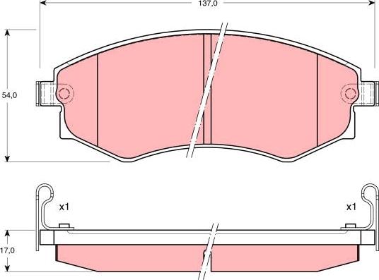 TRW GDB895 - Тормозные колодки, дисковые, комплект autospares.lv