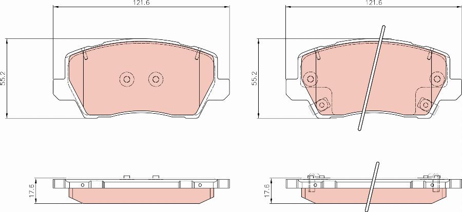 TRW GDB8969AT - Тормозные колодки, дисковые, комплект autospares.lv