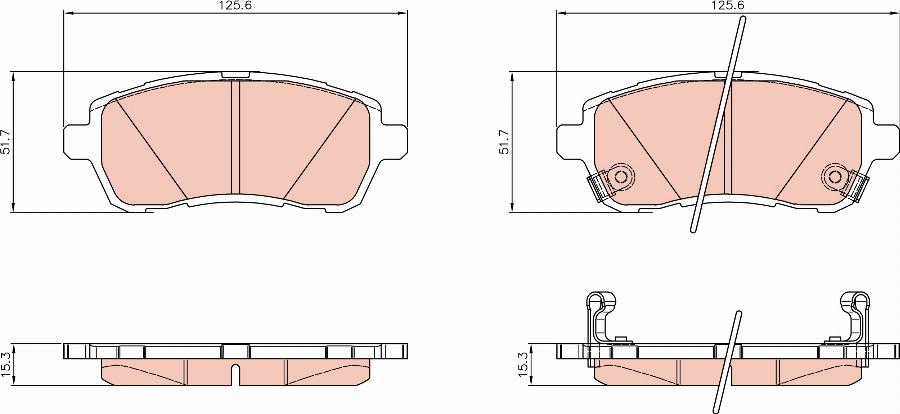 TRW GDB8961 - Тормозные колодки, дисковые, комплект autospares.lv