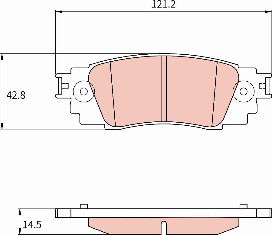 TRW GDB8968AT - Тормозные колодки, дисковые, комплект autospares.lv