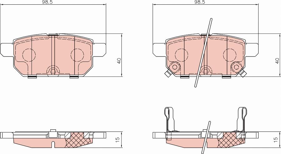 TRW GDB8962 - Тормозные колодки, дисковые, комплект autospares.lv