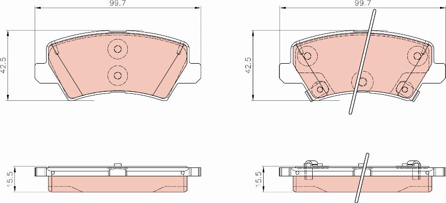 TRW GDB8970AT - Тормозные колодки, дисковые, комплект autospares.lv