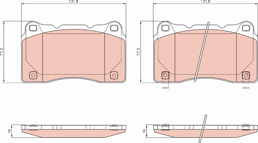 TRW GDB8973 - Тормозные колодки, дисковые, комплект autospares.lv