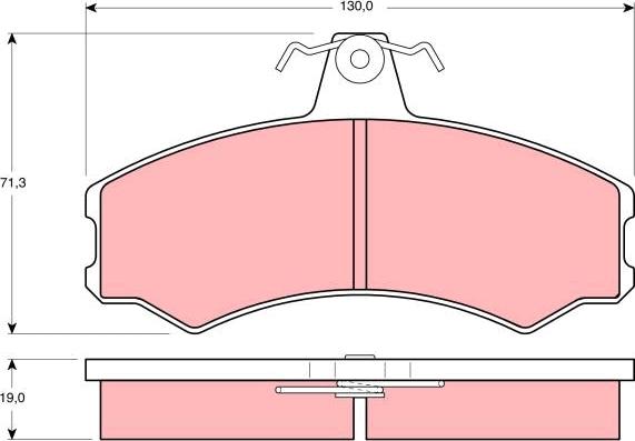 TRW GDB846 - Тормозные колодки, дисковые, комплект autospares.lv