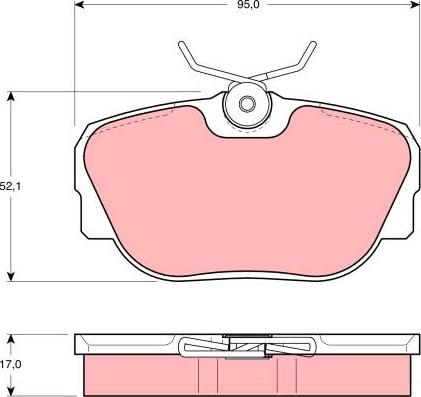 TRW GDB850 - Тормозные колодки, дисковые, комплект autospares.lv