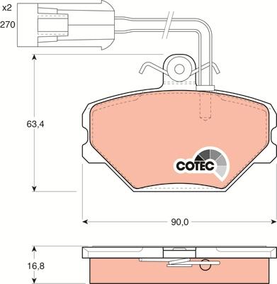 TRW GDB852 - Тормозные колодки, дисковые, комплект autospares.lv