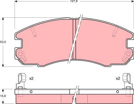 TRW GDB868 - Тормозные колодки, дисковые, комплект autospares.lv