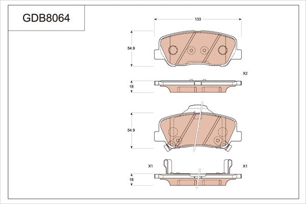 TRW GDB8064 - Тормозные колодки, дисковые, комплект autospares.lv