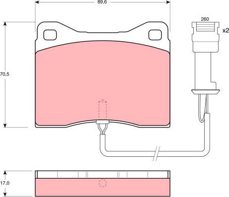 TRW GDB802 - Тормозные колодки, дисковые, комплект autospares.lv