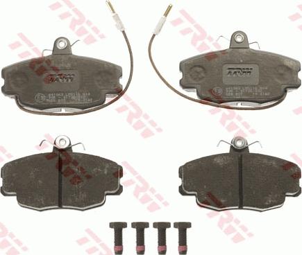 TRW GDB807 - Тормозные колодки, дисковые, комплект autospares.lv