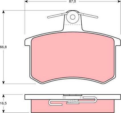 TRW GDB814 - Тормозные колодки, дисковые, комплект autospares.lv