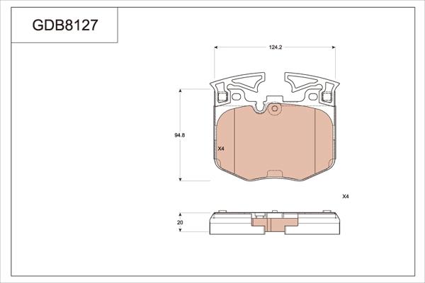 TRW GDB8127 - Тормозные колодки, дисковые, комплект autospares.lv