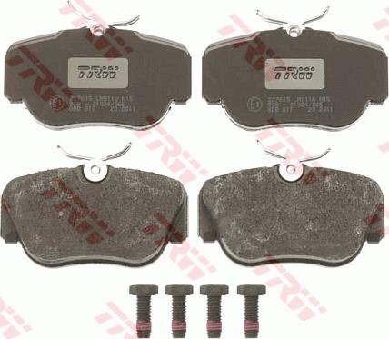 TRW GDB817 - Тормозные колодки, дисковые, комплект autospares.lv