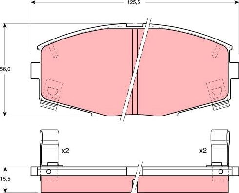 TRW GDB880 - Тормозные колодки, дисковые, комплект autospares.lv