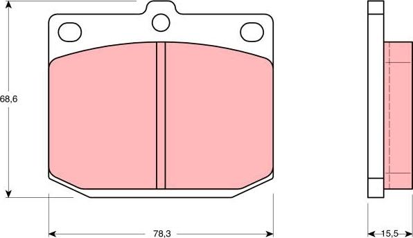 TRW GDB881 - Тормозные колодки, дисковые, комплект autospares.lv