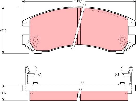 TRW GDB882 - Тормозные колодки, дисковые, комплект autospares.lv