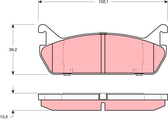 TRW GDB887AT - Тормозные колодки, дисковые, комплект autospares.lv