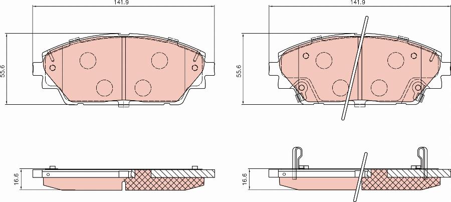 TRW GDB8307AT - Тормозные колодки, дисковые, комплект autospares.lv