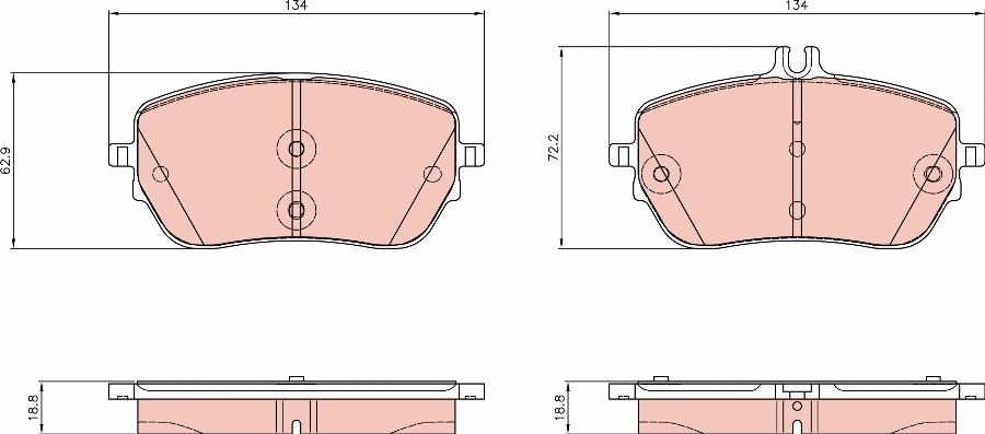 TRW GDB8313 - Тормозные колодки, дисковые, комплект autospares.lv