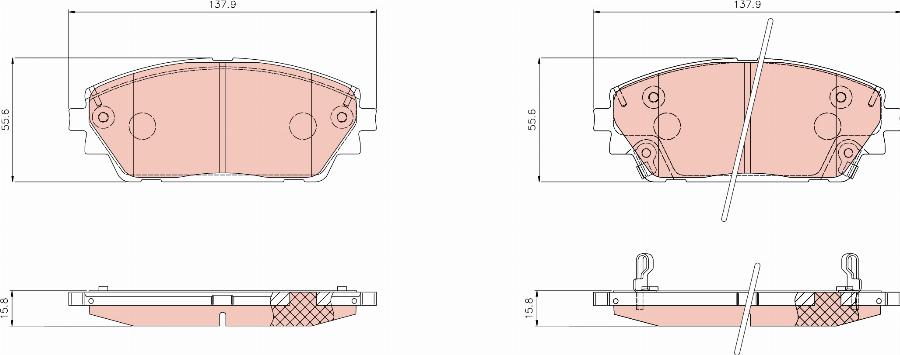 TRW GDB8317DT - Тормозные колодки, дисковые, комплект autospares.lv