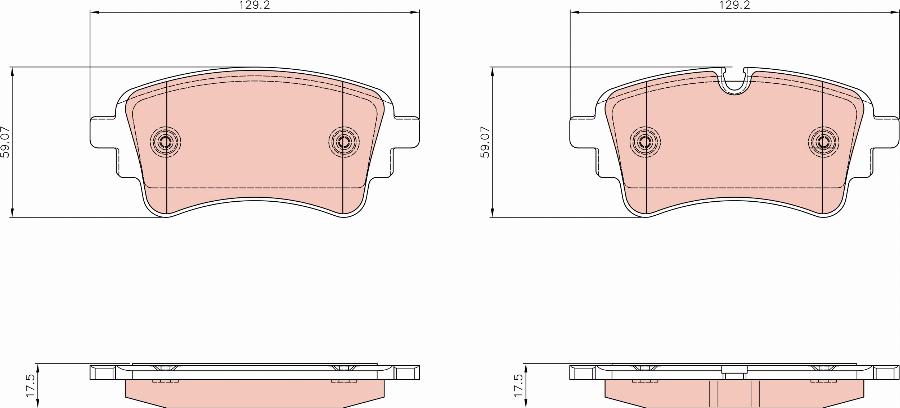 TRW GDB8372 - Тормозные колодки, дисковые, комплект autospares.lv