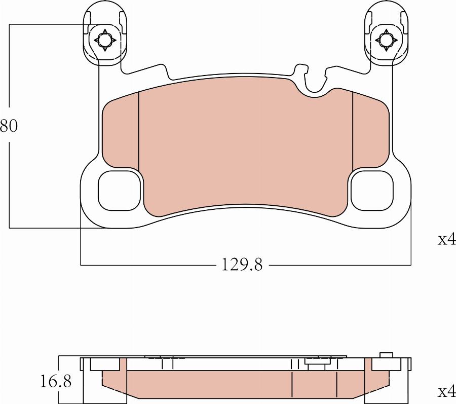 TRW GDB8252 - Тормозные колодки, дисковые, комплект autospares.lv