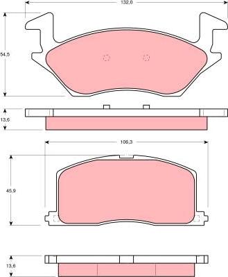 TRW GDB878 - Тормозные колодки, дисковые, комплект autospares.lv